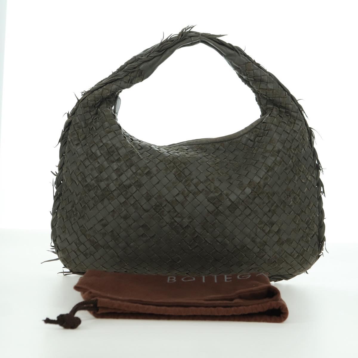 BOTTEGA VENETA INTRECCIATO Hobo Shoulder Bag Leather Brown Auth bs34211SAV