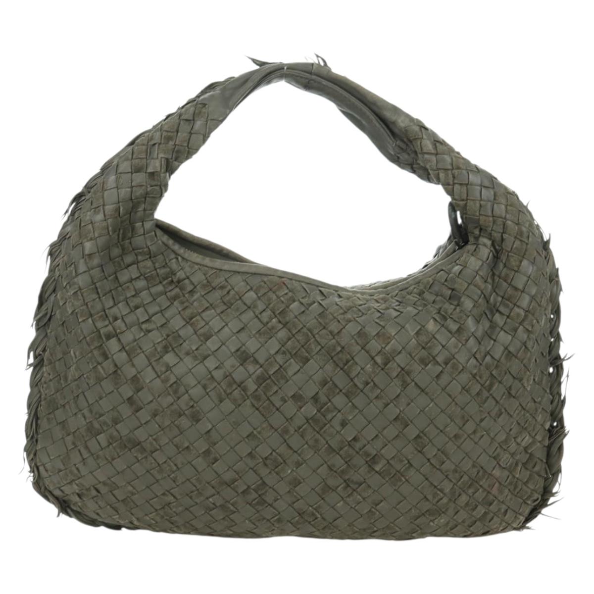 BOTTEGA VENETA INTRECCIATO Hobo Shoulder Bag Leather Brown Auth bs34211SAV