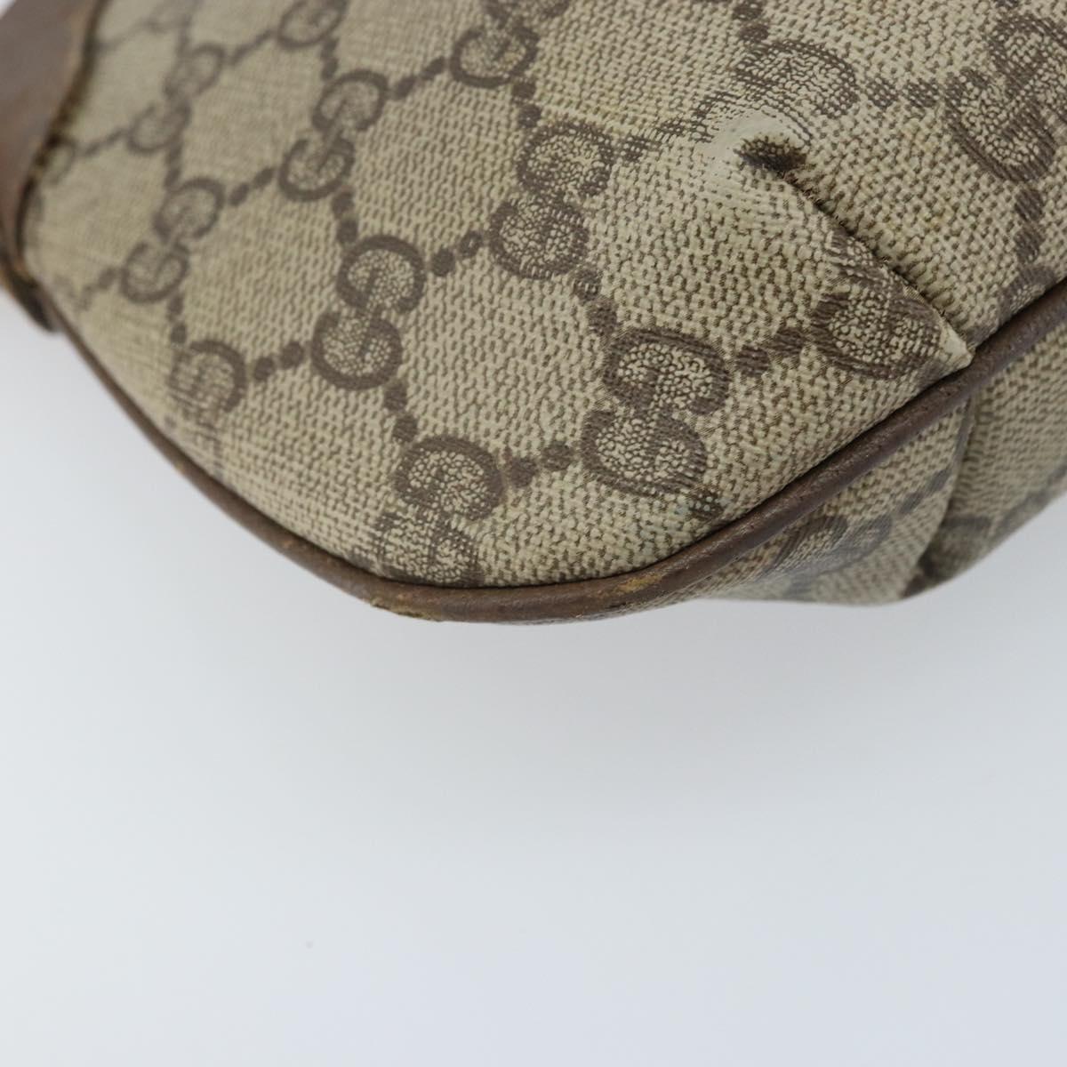GUCCI GG Supreme Shoulder Bag PVC Beige Gold 007 49 0819 Auth bs34218