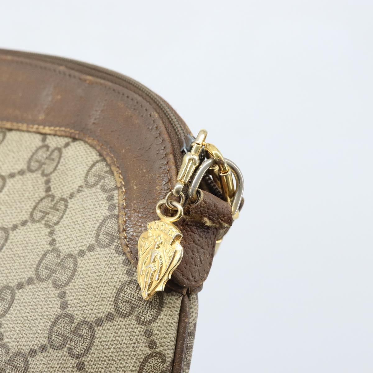 GUCCI GG Supreme Shoulder Bag PVC Beige Gold 007 49 0819 Auth bs34218