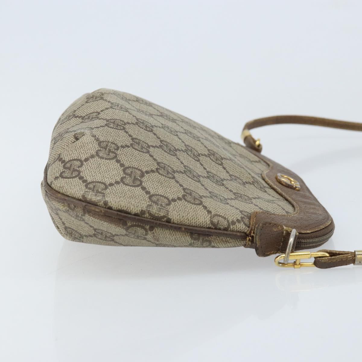 GUCCI GG Supreme Shoulder Bag PVC Beige Gold 007 49 0819 Auth bs34218