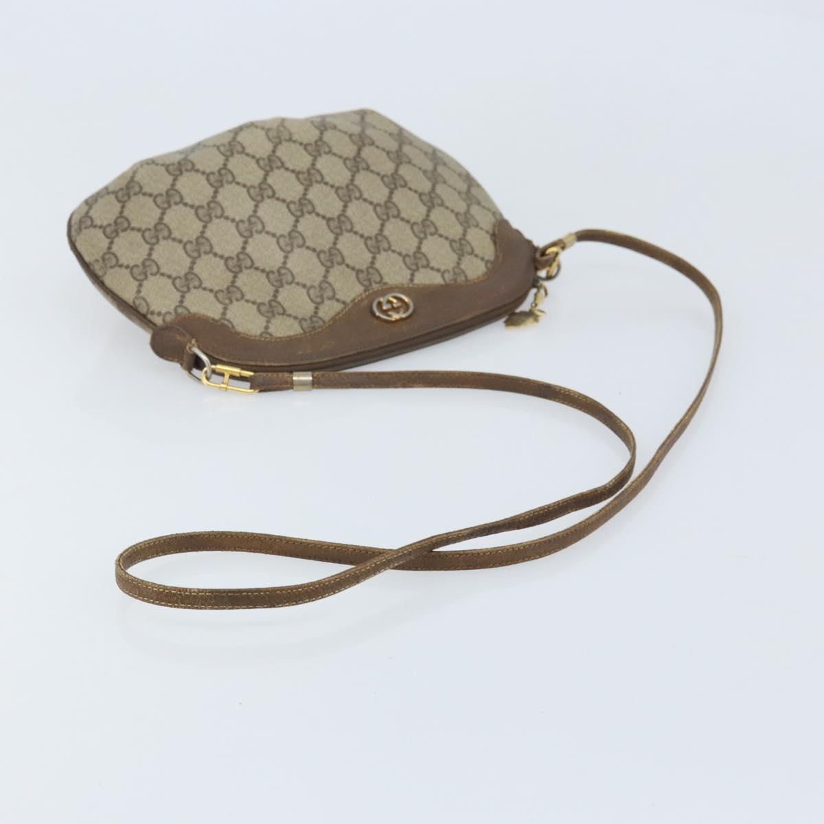 GUCCI GG Supreme Shoulder Bag PVC Beige Gold 007 49 0819 Auth bs34218
