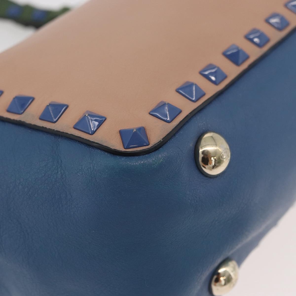 VALENTINO Hand Bag Leather 2way Multicolor Gold Auth bs34219A