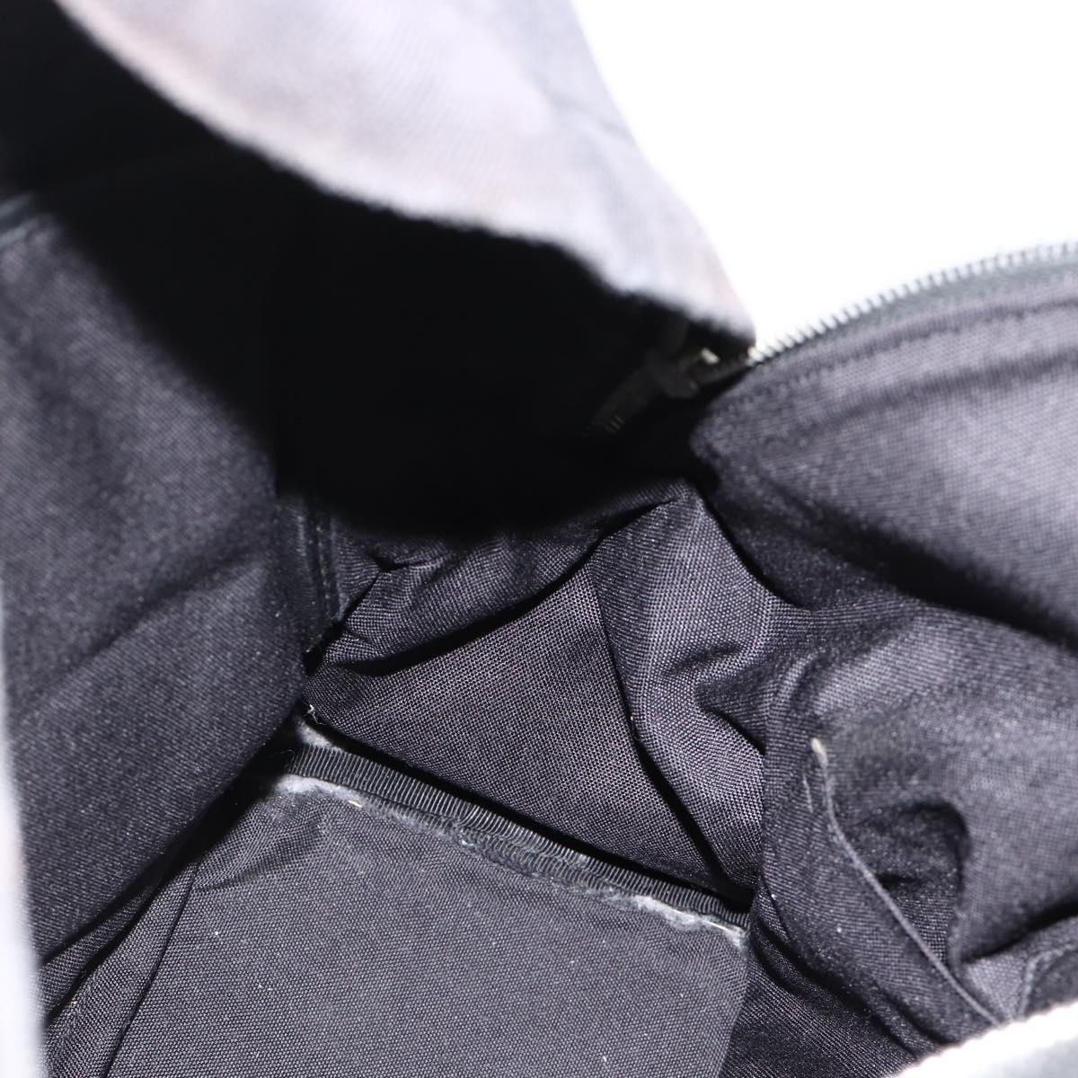 SAINT LAURENT Backpack Canvas Black Silver Auth bs34220