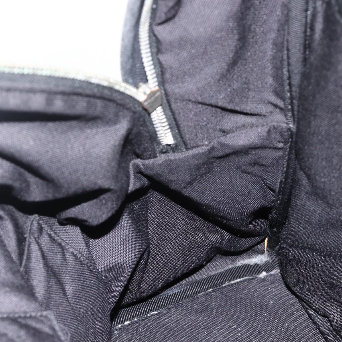 SAINT LAURENT Backpack Canvas Black Silver Auth bs34220