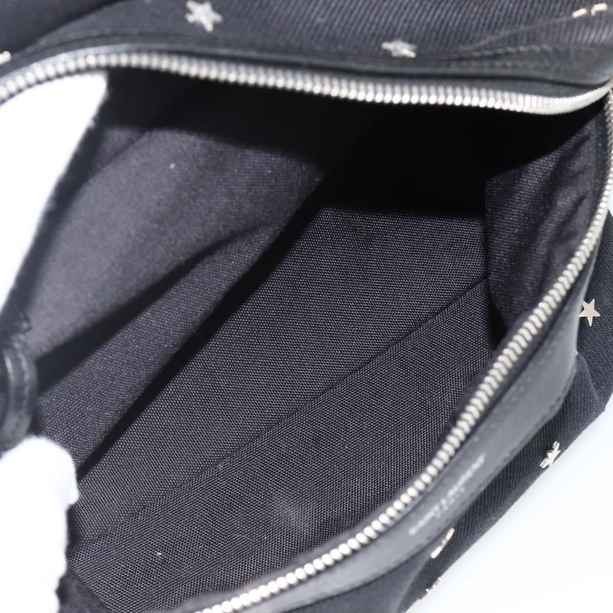 SAINT LAURENT Backpack Canvas Black Silver Auth bs34220