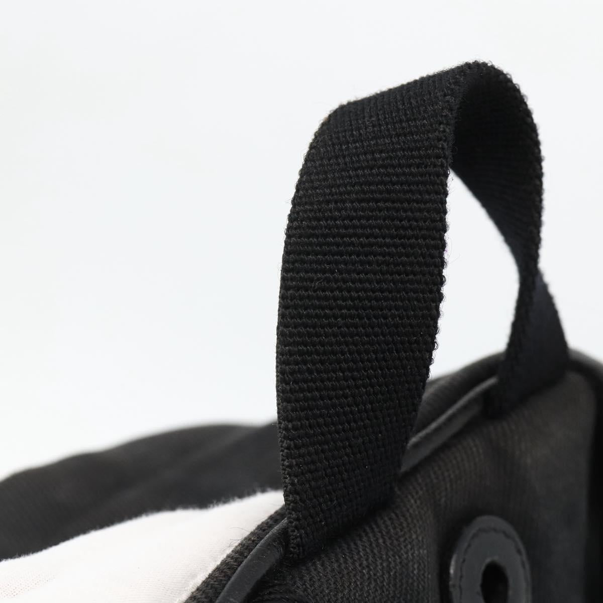 SAINT LAURENT Backpack Canvas Black Silver Auth bs34220