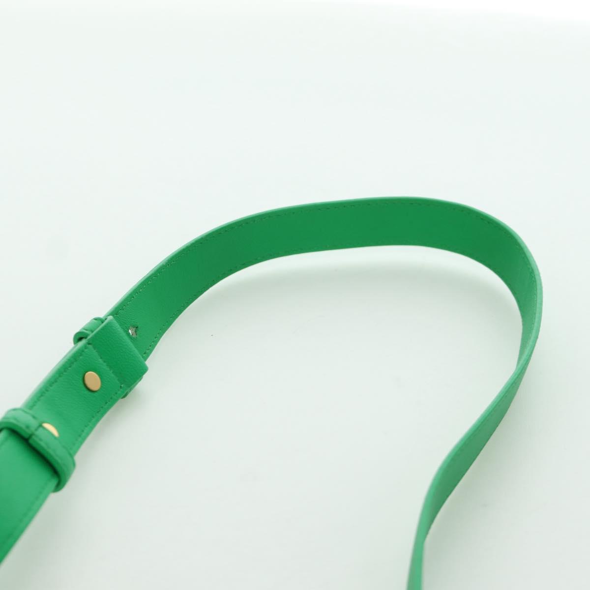 BOTTEGA VENETA INTRECCIATO Shoulder Bag Leather Green Auth bs34221A