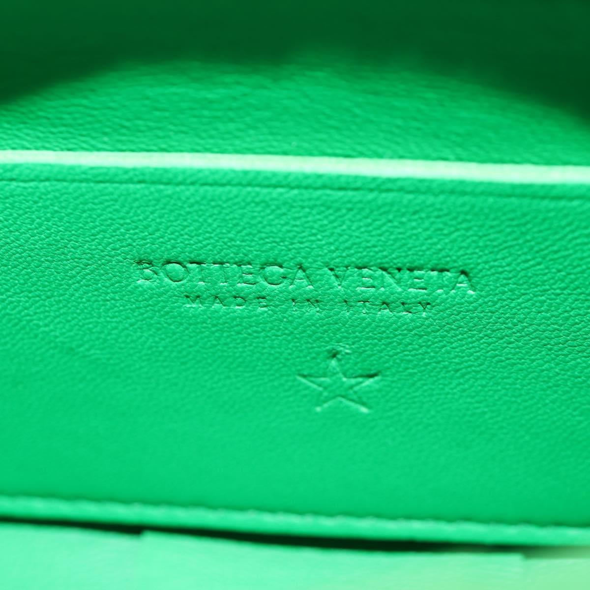 BOTTEGA VENETA INTRECCIATO Shoulder Bag Leather Green Auth bs34221A