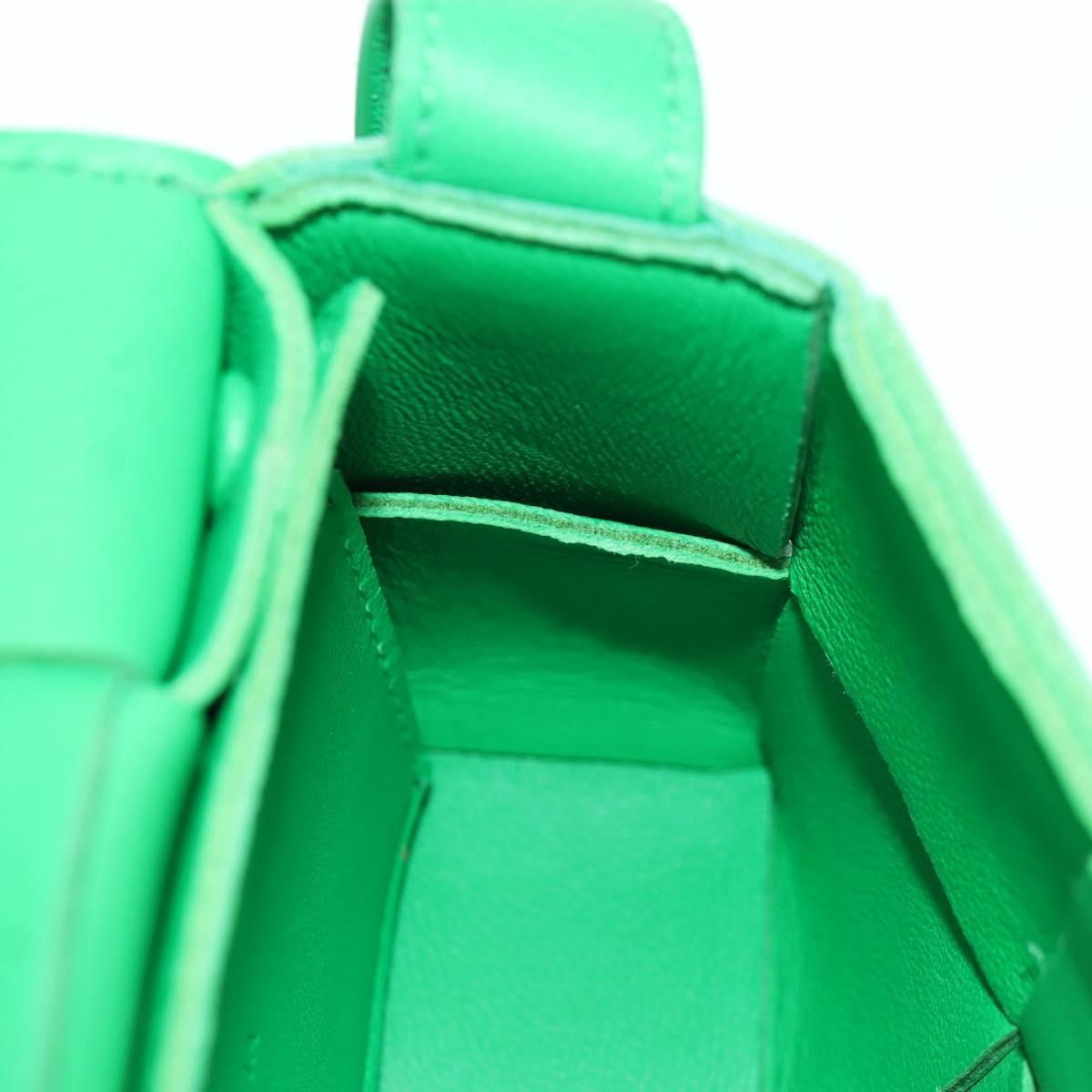 BOTTEGA VENETA INTRECCIATO Shoulder Bag Leather Green Auth bs34221A