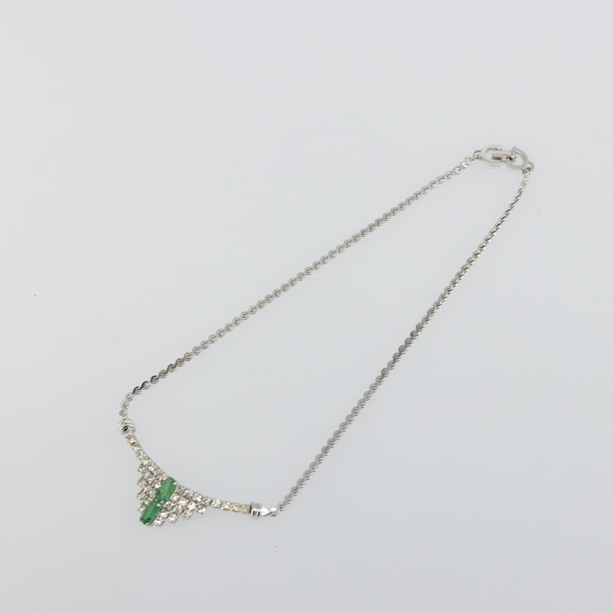 Christian Dior Necklace metal Silver Auth bs34222A