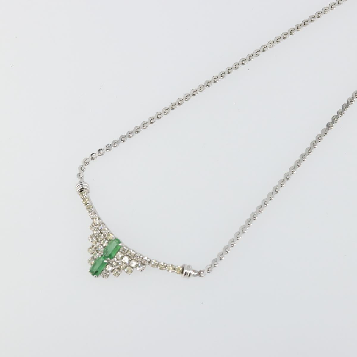 Christian Dior Necklace metal Silver Auth bs34222A