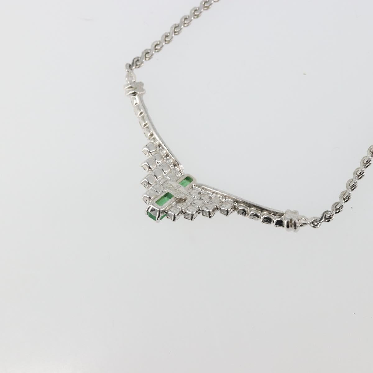 Christian Dior Necklace metal Silver Auth bs34222A