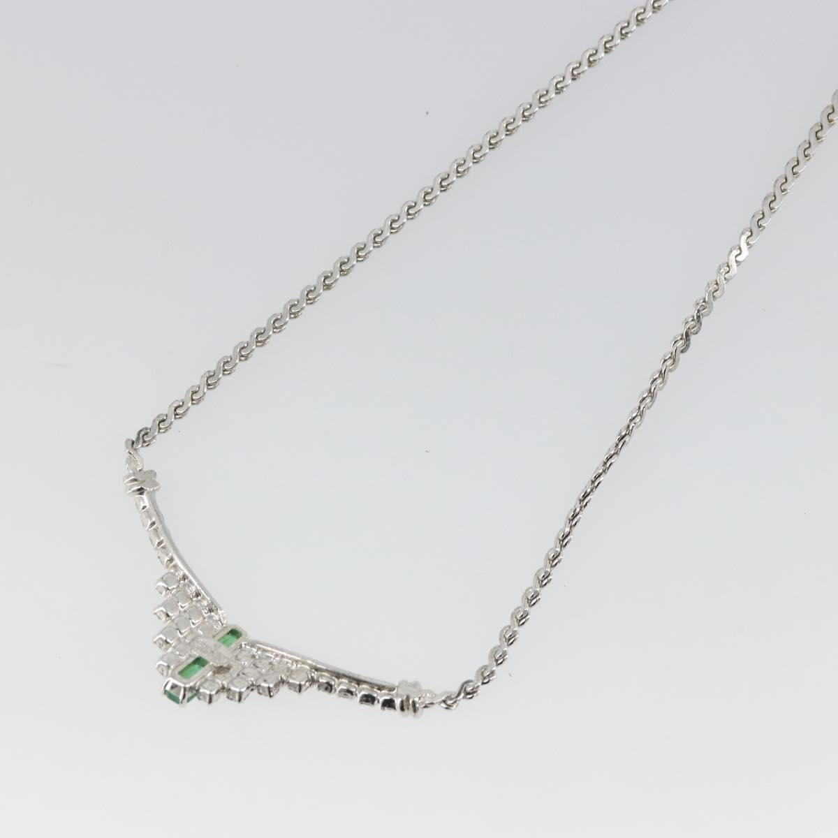 Christian Dior Necklace metal Silver Auth bs34222A