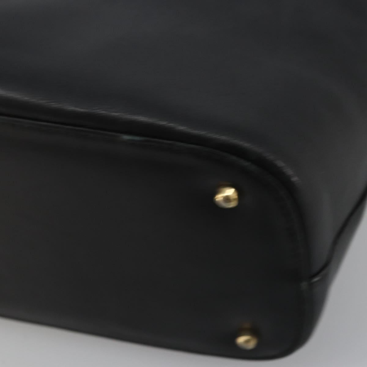 GUCCI Shoulder Bag Leather Black Gold 001 1998 1805 Auth bs34225