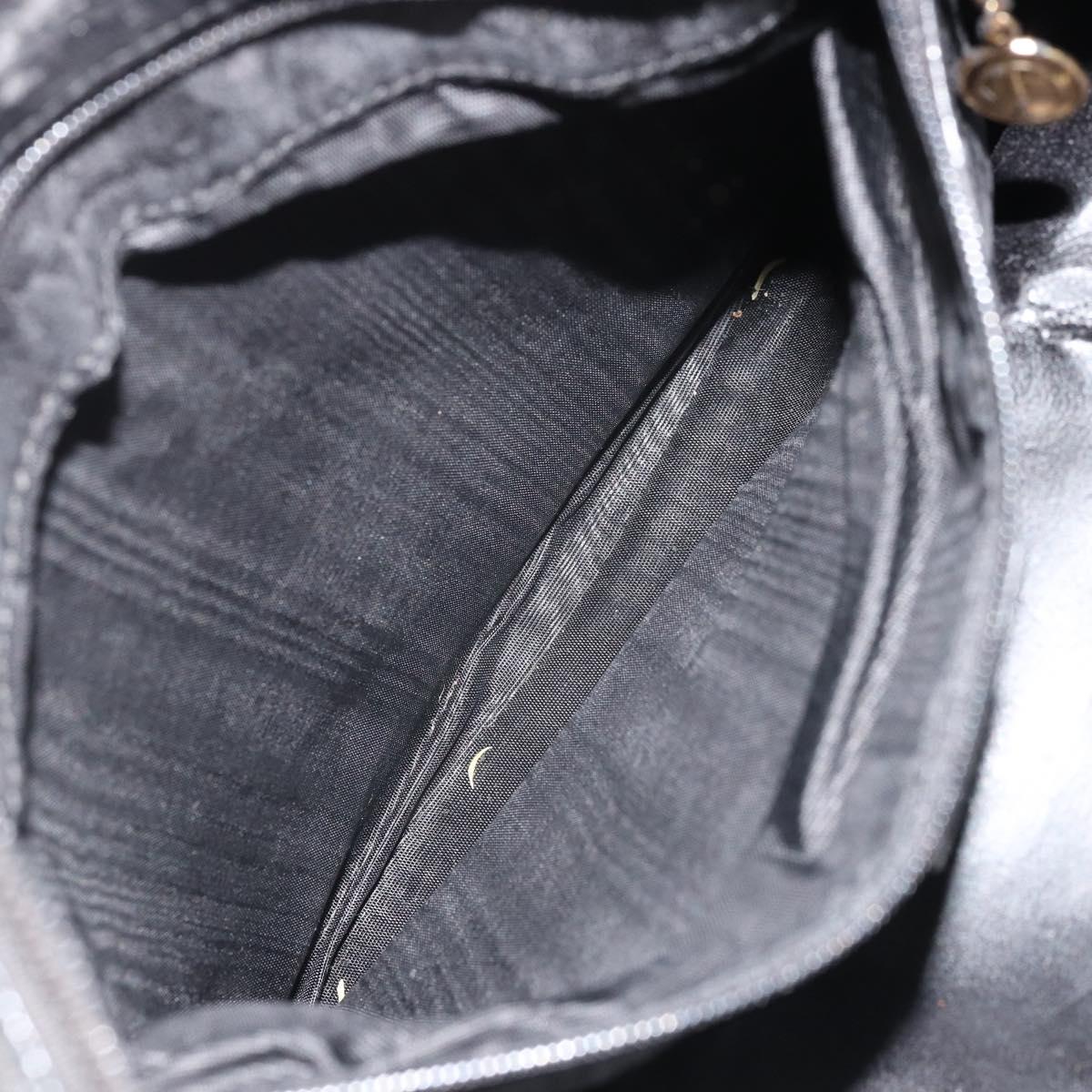 GUCCI Shoulder Bag Leather Black Gold 001 1998 1805 Auth bs34225