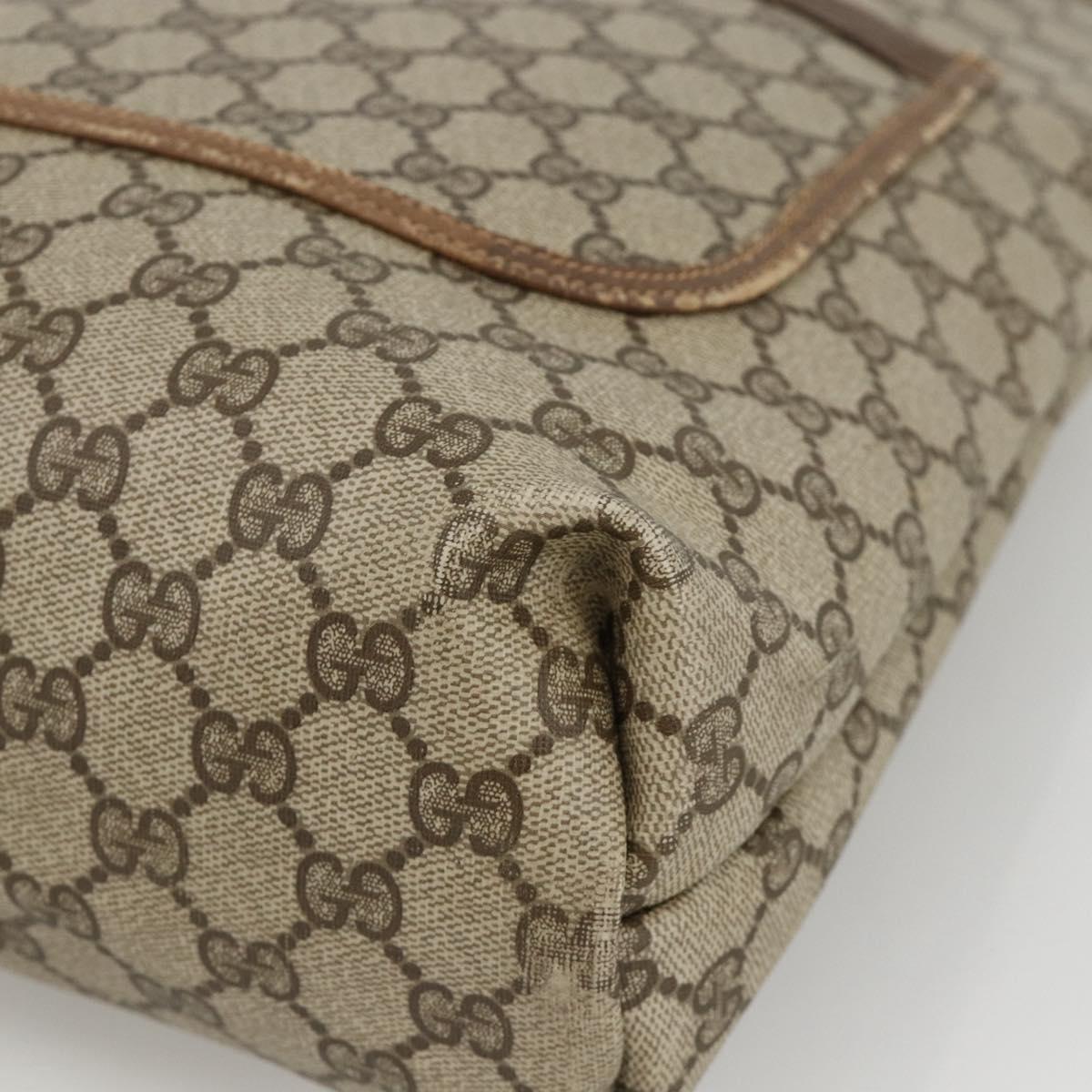 GUCCI GG Supreme Web Sherry Line Tote Bag PVC Beige 39 02 003 Auth bs34229