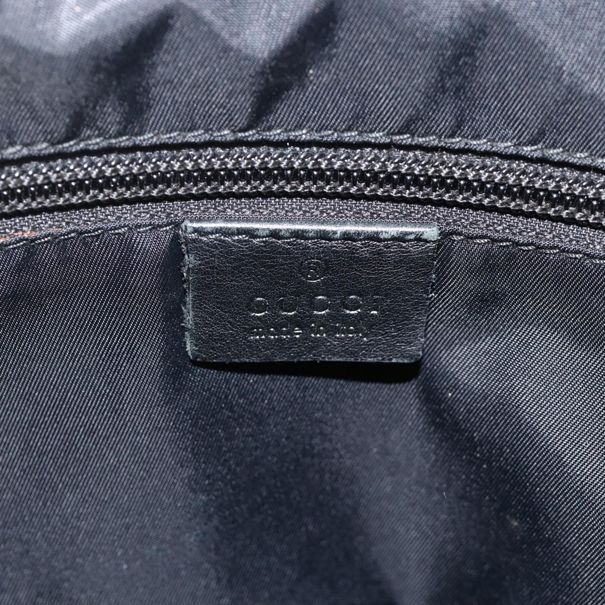 GUCCI GG Canvas Guccissima Shoulder Bag Leather Black Silver 162783 Auth bs34249