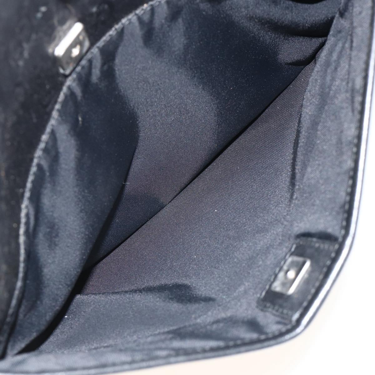 GUCCI GG Canvas Guccissima Shoulder Bag Leather Black Silver 162783 Auth bs34249