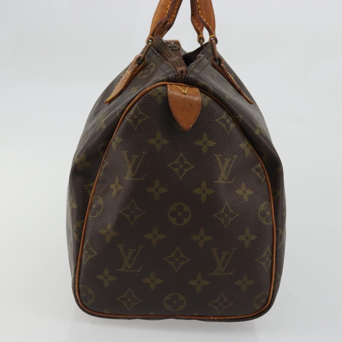 LOUIS VUITTON Monogram Speedy 30 Hand Bag M41526 LV Auth bs34255