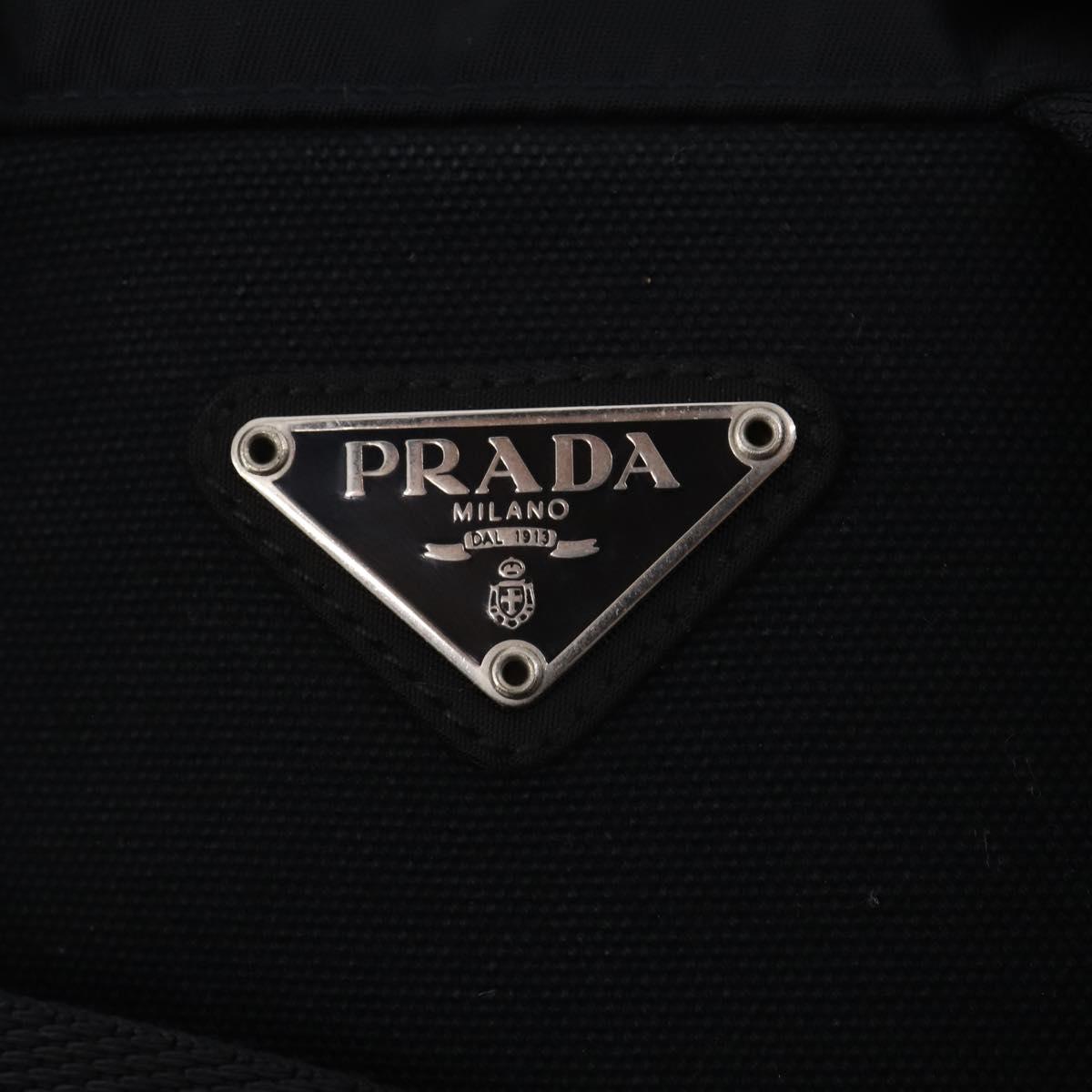 PRADA Backpack Nylon Black Silver Auth bs34260