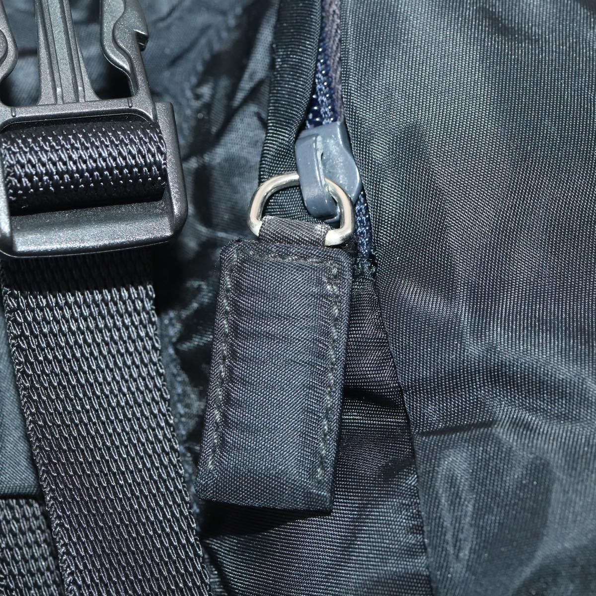 PRADA Backpack Nylon Black Silver Auth bs34260