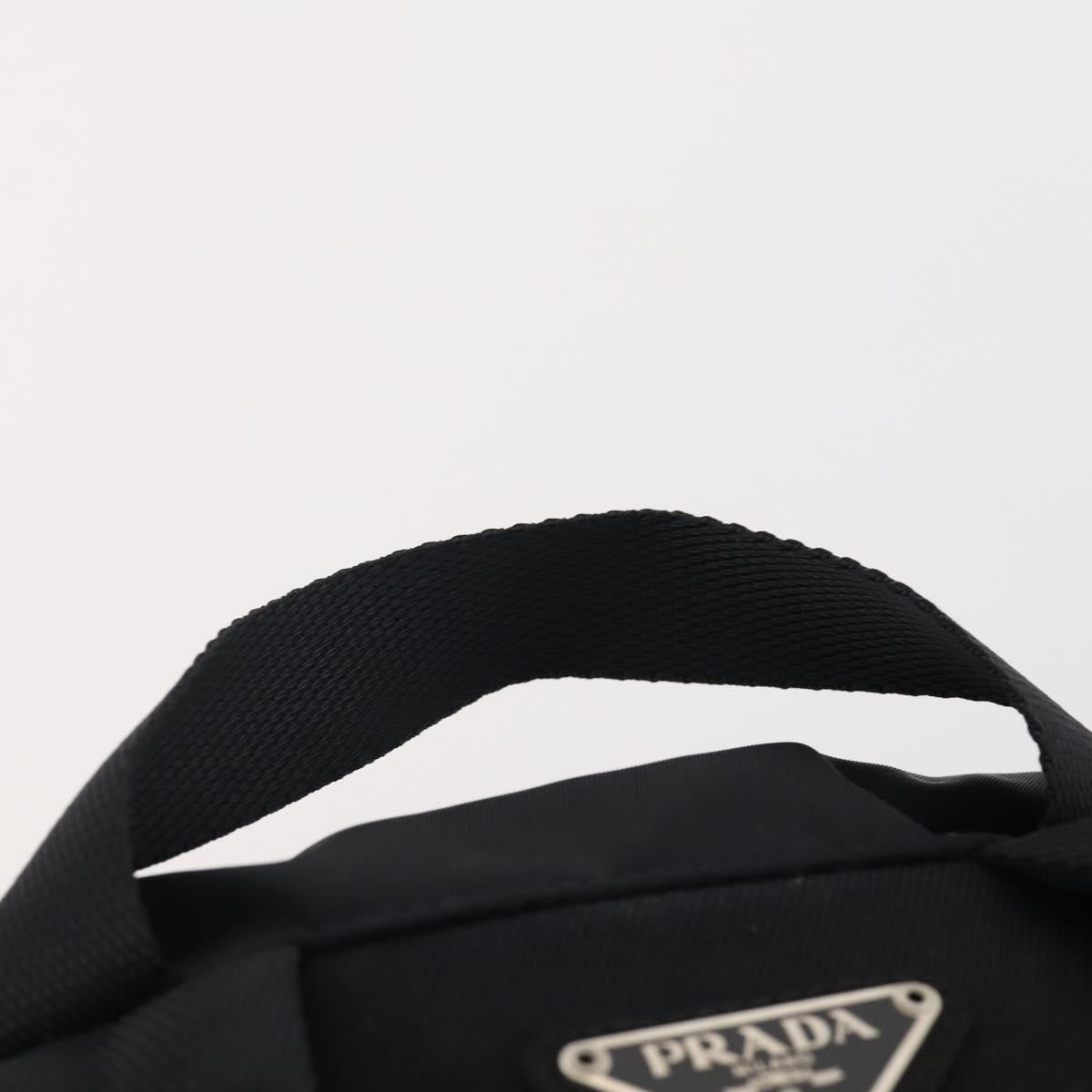 PRADA Backpack Nylon Black Silver Auth bs34260