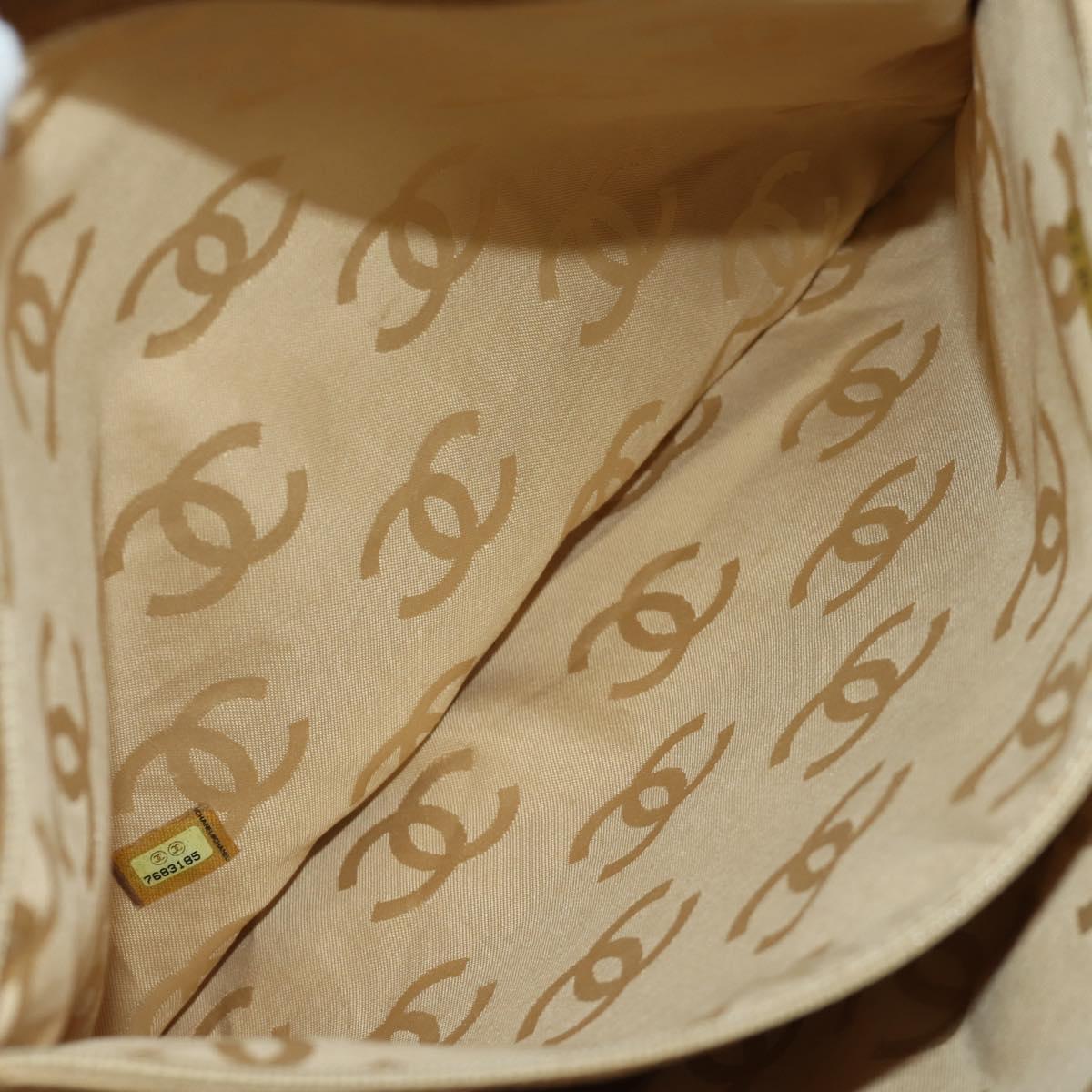 CHANEL Wild Stitch Hand Bag Suede Brown Gold CC Auth bs34273A