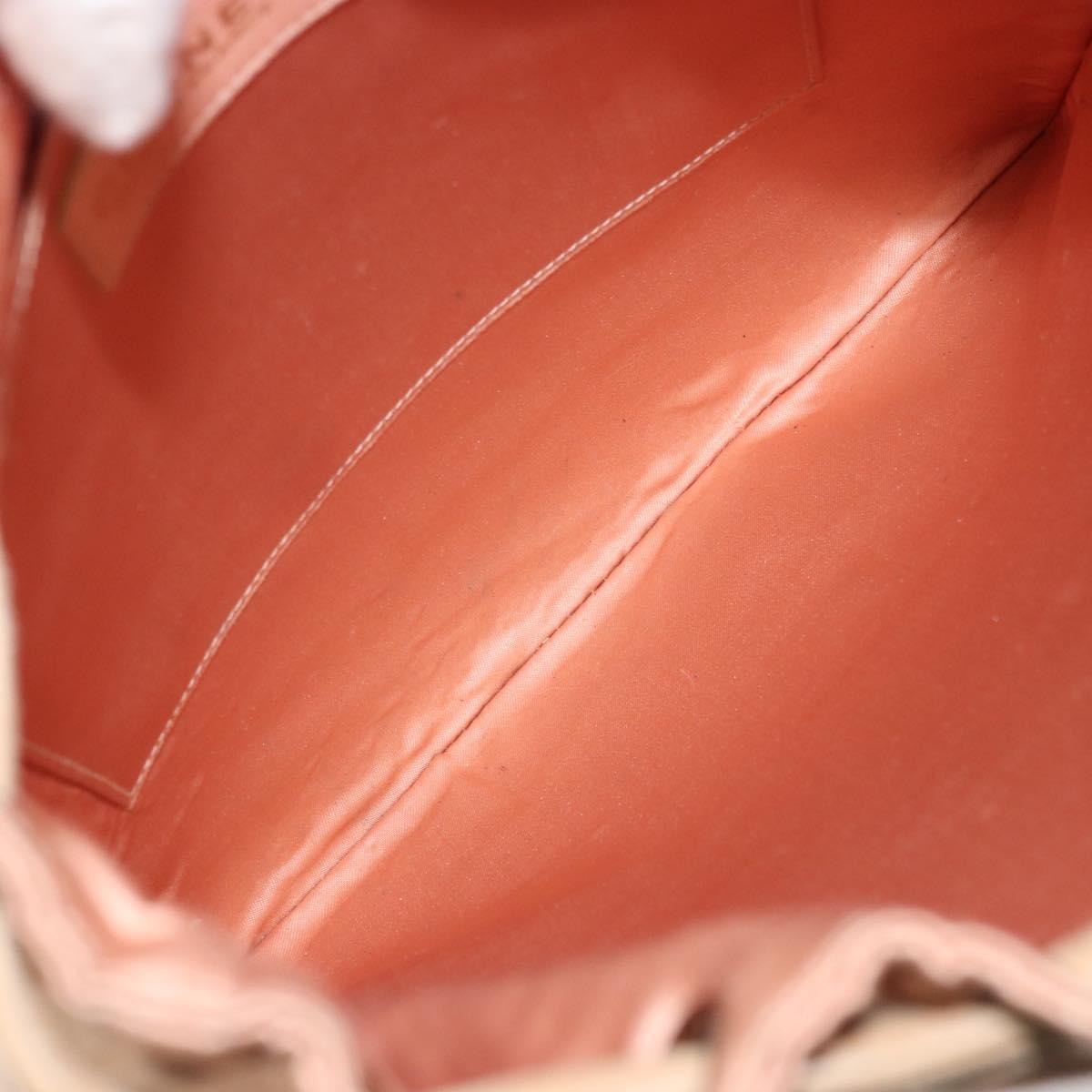 CHANEL Matelasse Purse Backpack Satin Pink Gold CC Auth bs34274