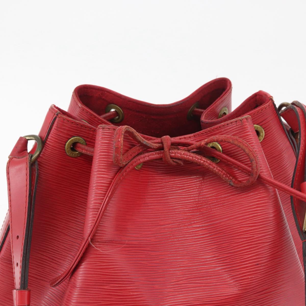 LOUIS VUITTON Epi Noe Shoulder Bag Red M44007 LV Auth bs34282