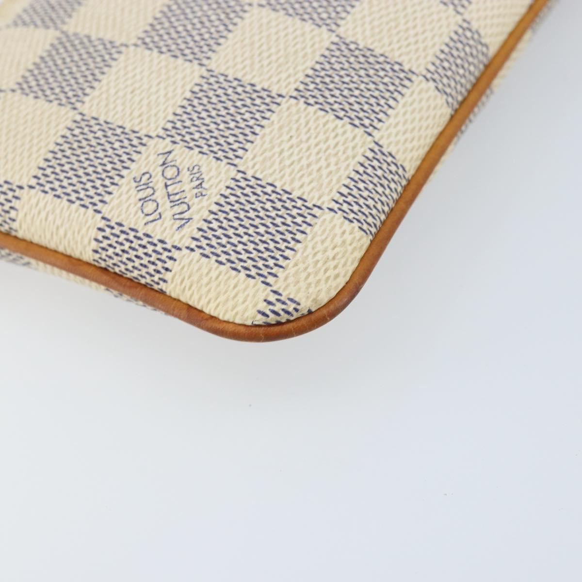 LOUIS VUITTON Damier Azur Pochette Mira MM Accessory Pouch N60027 Auth bs34317A