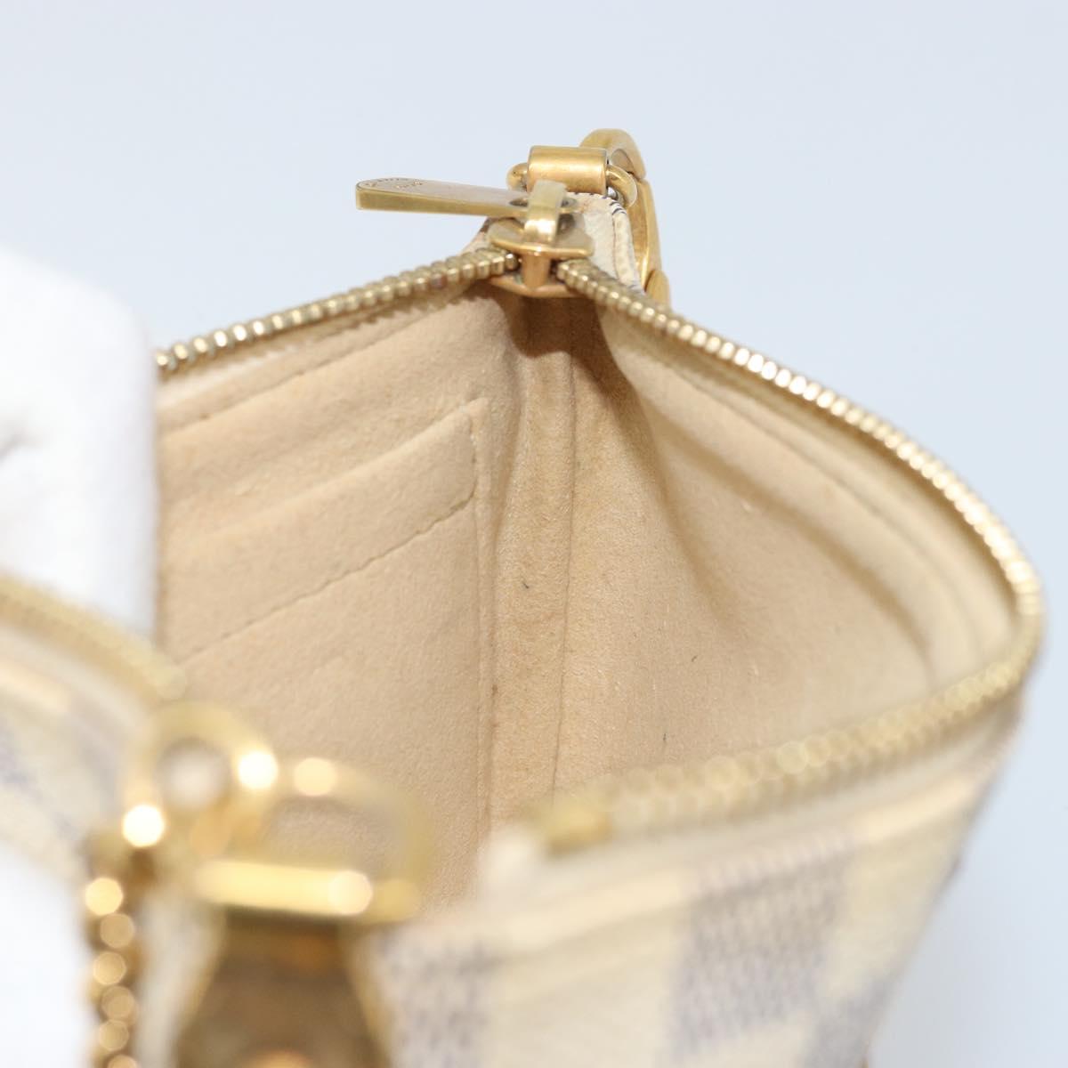 LOUIS VUITTON Damier Azur Pochette Mira MM Accessory Pouch N60027 Auth bs34317A
