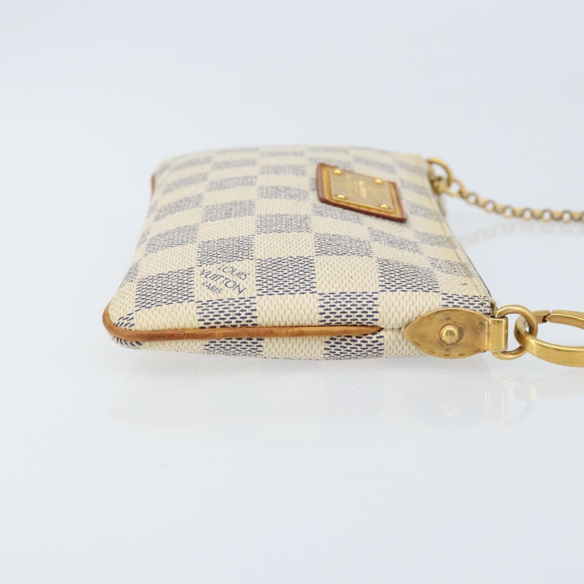 LOUIS VUITTON Damier Azur Pochette Mira MM Accessory Pouch N60027 Auth bs34317A