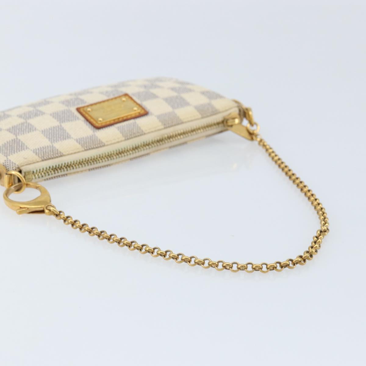 LOUIS VUITTON Damier Azur Pochette Mira MM Accessory Pouch N60027 Auth bs34317A
