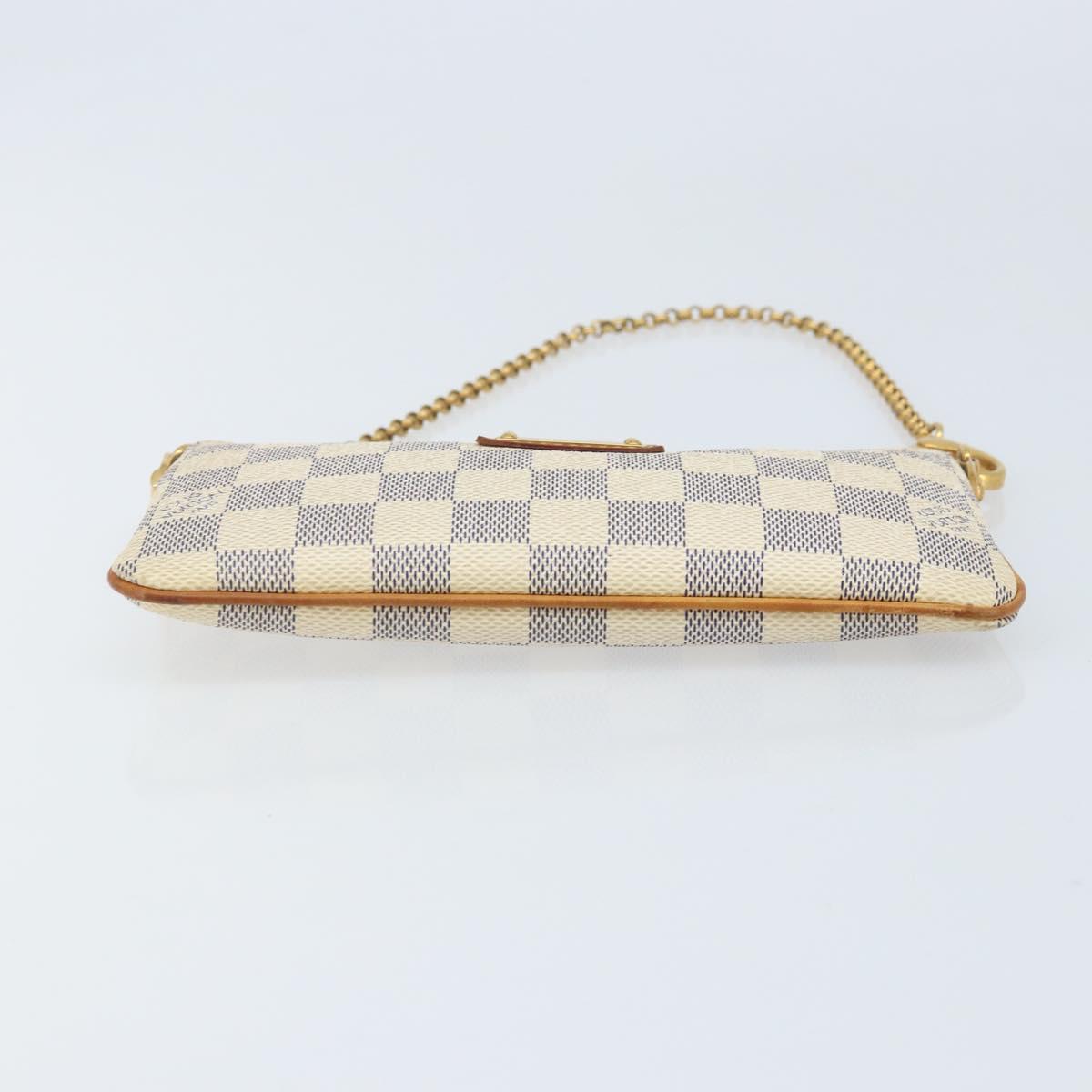 LOUIS VUITTON Damier Azur Pochette Mira MM Accessory Pouch N60027 Auth bs34317A