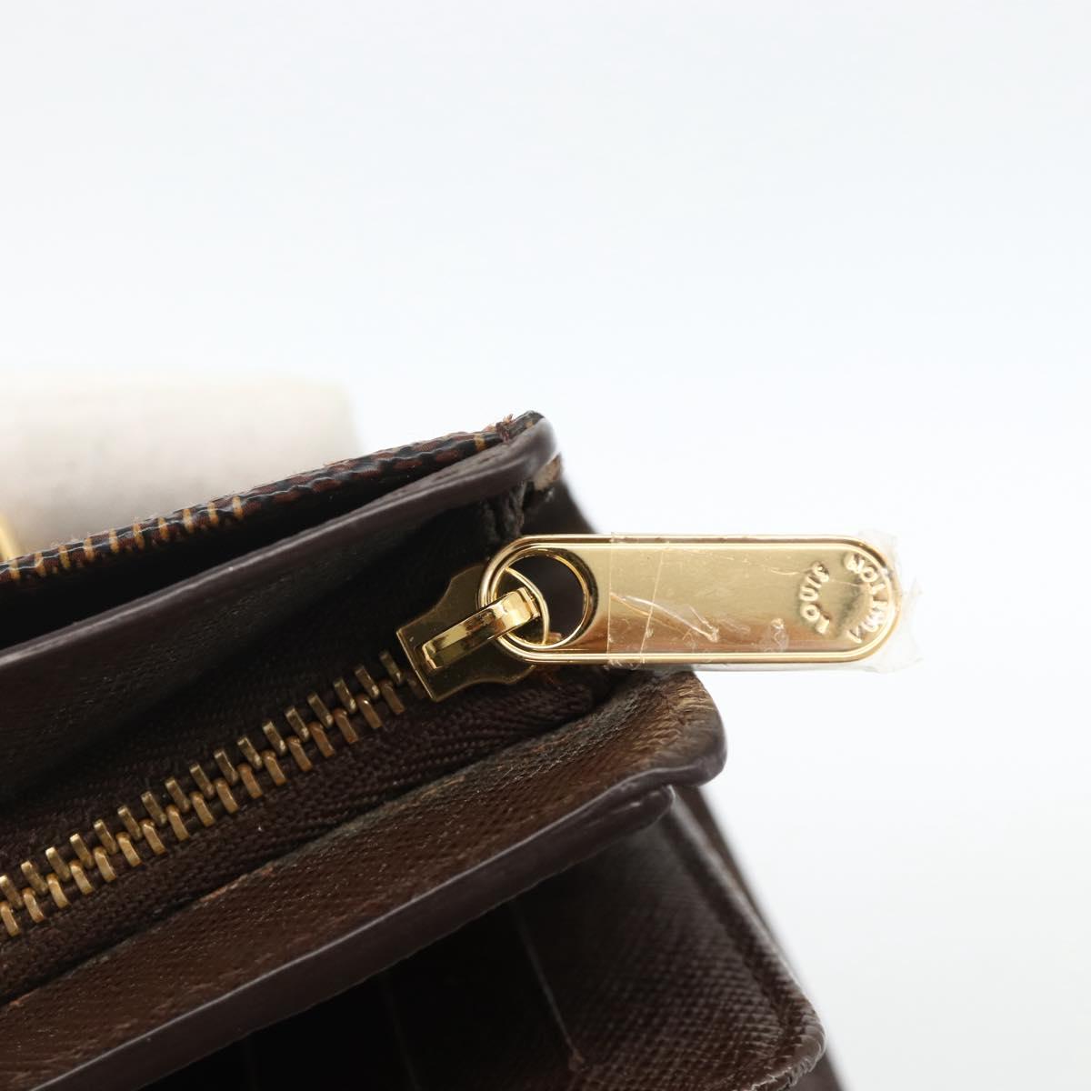 LOUIS VUITTON Damier Ebene Portefeuille Joy Bifold Wallet N60034 LV Auth bs34321