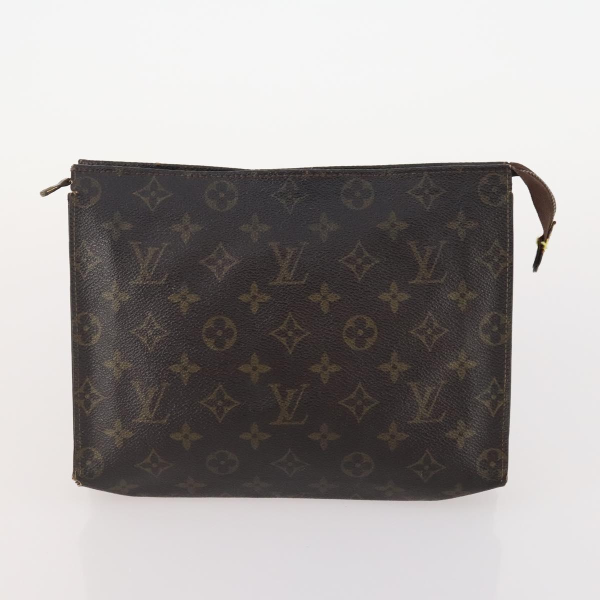 LOUIS VUITTON Monogram Clutch Bag 2 Set LV Auth bs34341