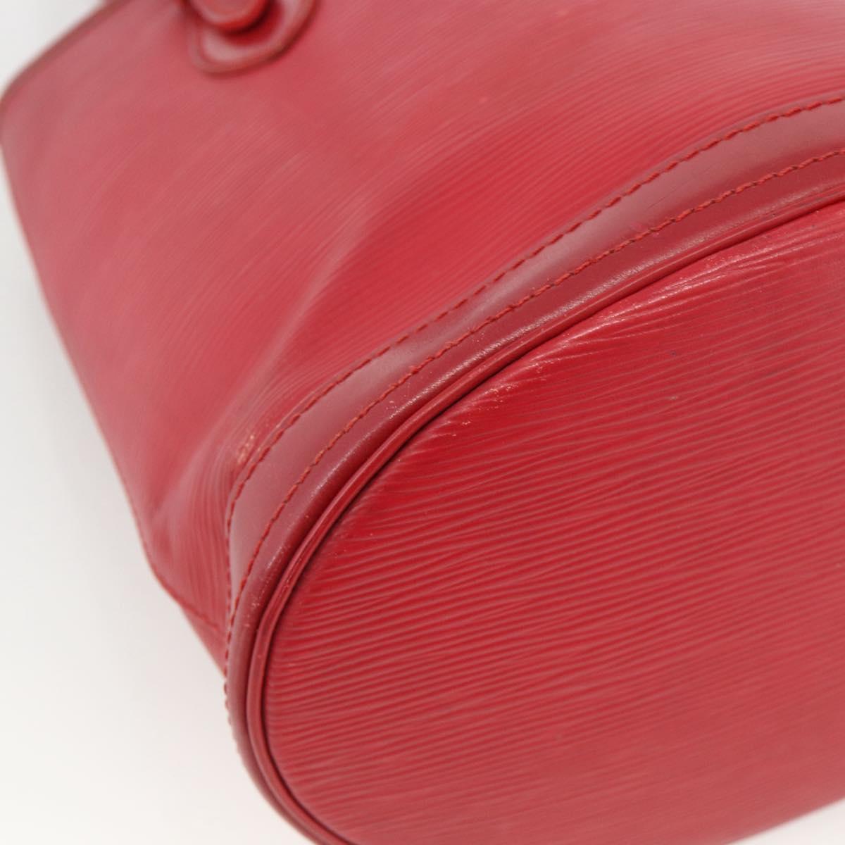 LOUIS VUITTON Epi Bucket PM Shoulder Bag Red M5899E LV Auth bs34346
