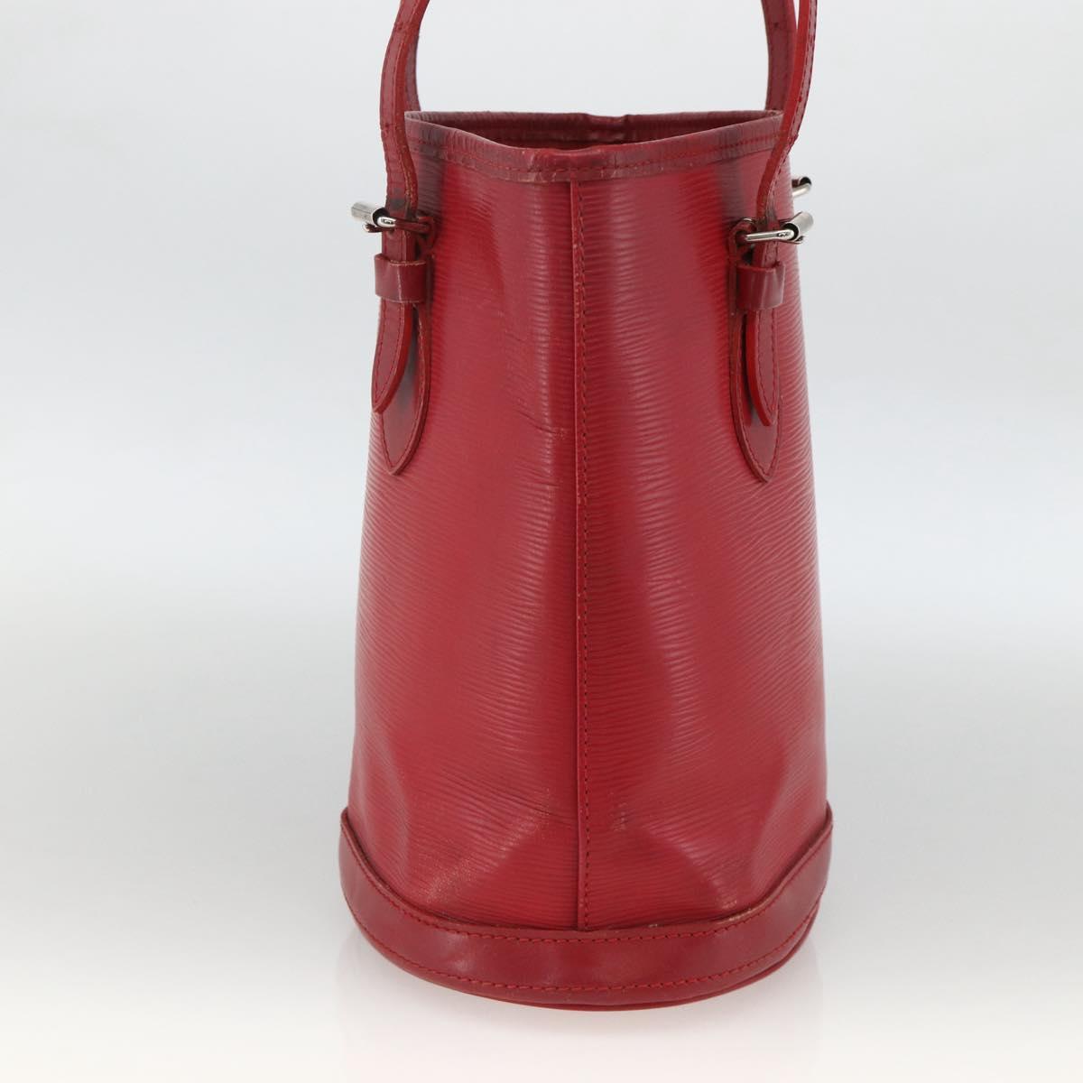 LOUIS VUITTON Epi Bucket PM Shoulder Bag Red M5899E LV Auth bs34346