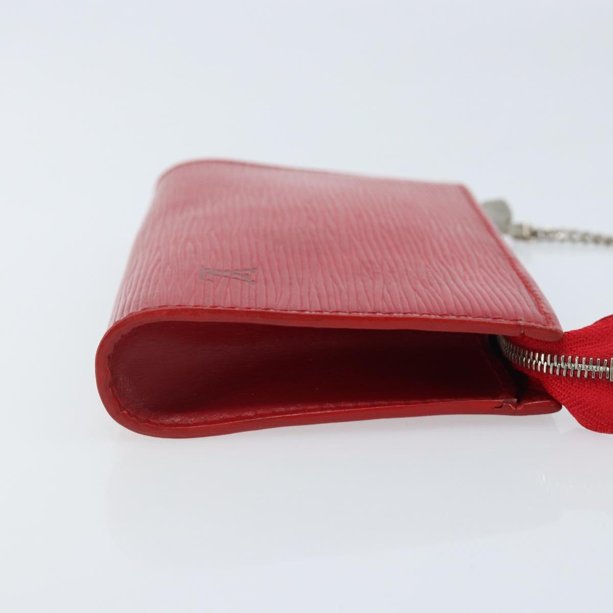 LOUIS VUITTON Epi Bucket PM Pouch Red LV Auth bs34347
