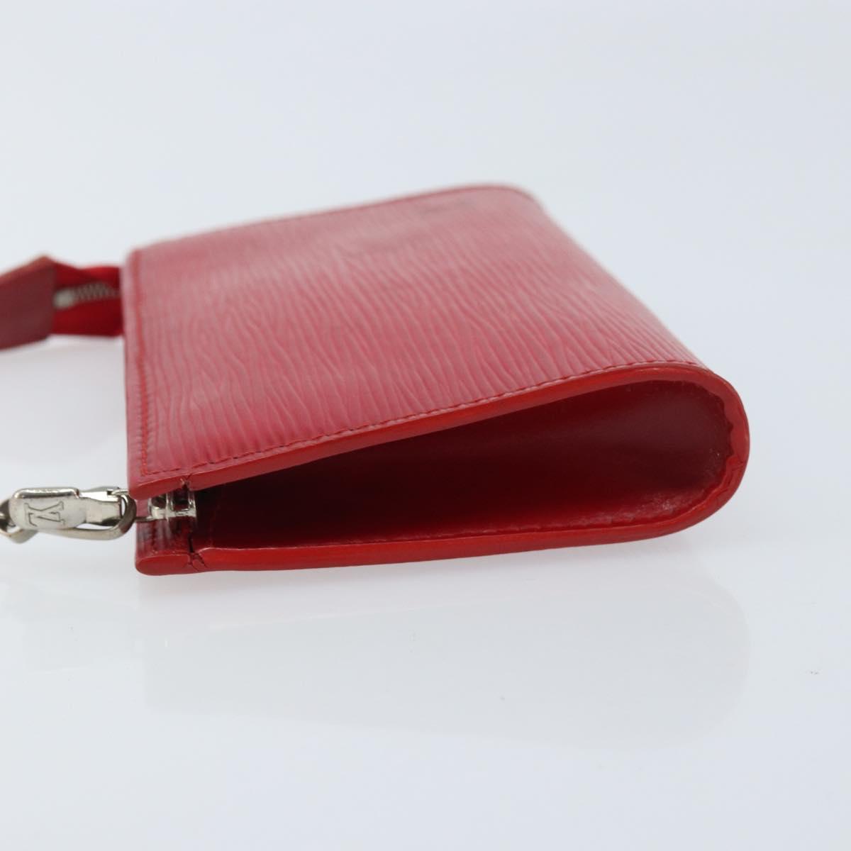 LOUIS VUITTON Epi Bucket PM Pouch Red LV Auth bs34347