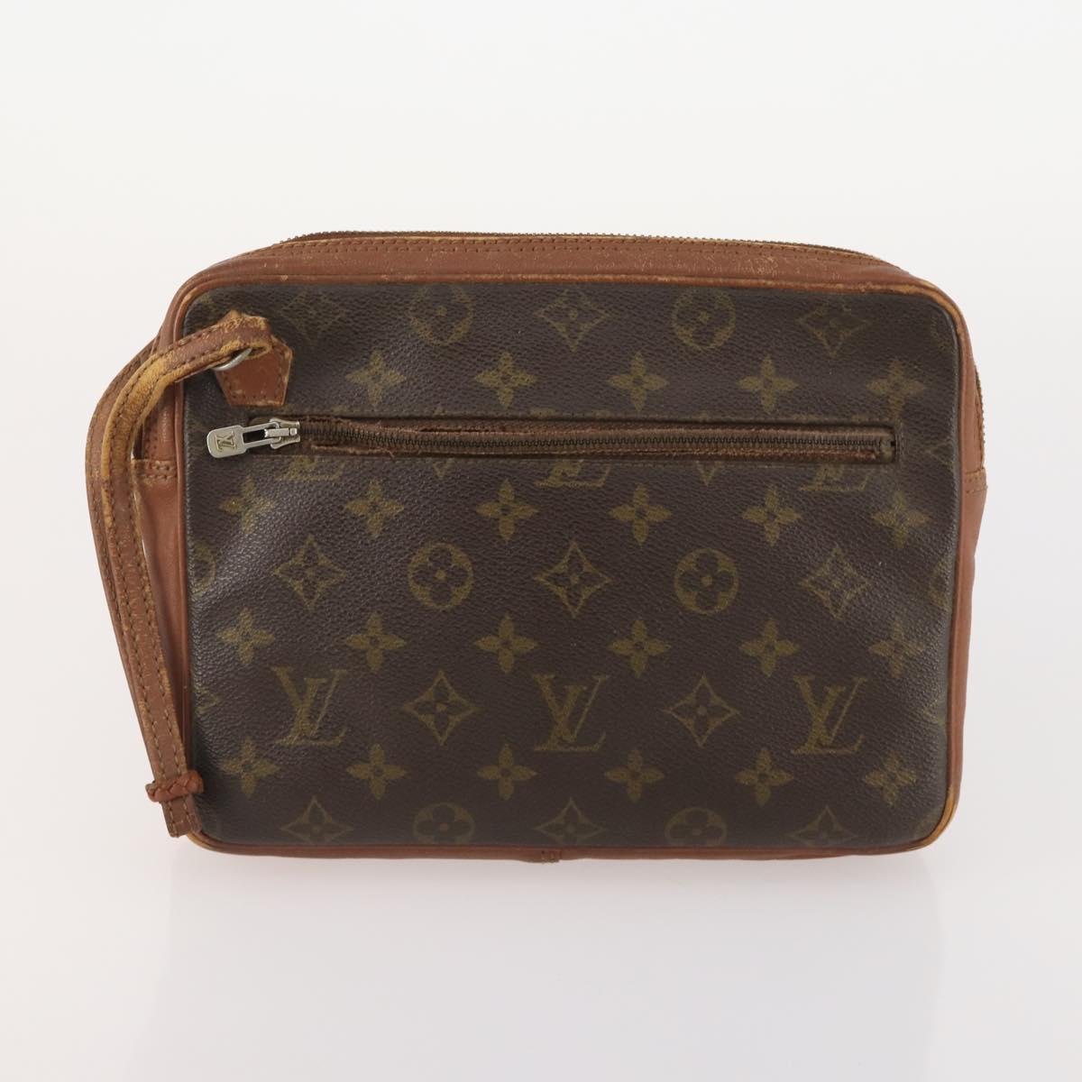 LOUIS VUITTON Monogram Pouch Clutch Bag 2 Set LV Auth bs34348