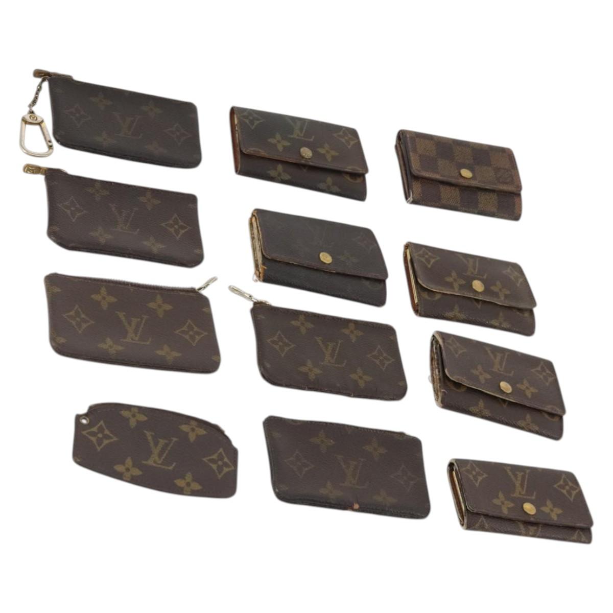 LOUIS VUITTON Monogram Coin Purse 12 Set LV Auth bs34353