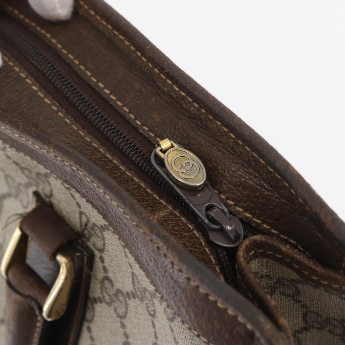 GUCCI GG Supreme Web Sherry Line Bag PVC Beige Gold Red 010 378 Auth bs34367