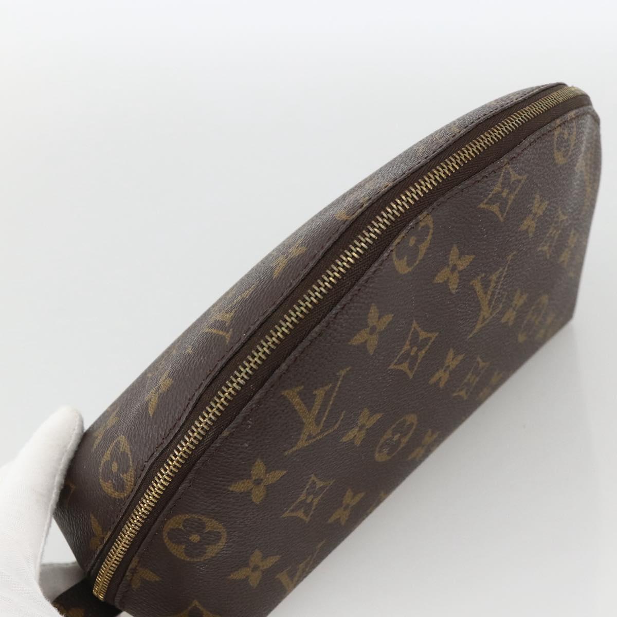 LOUIS VUITTON Monogram Trousse Demi Ronde Cosmetic Pouch M47520 LV Auth bs34389