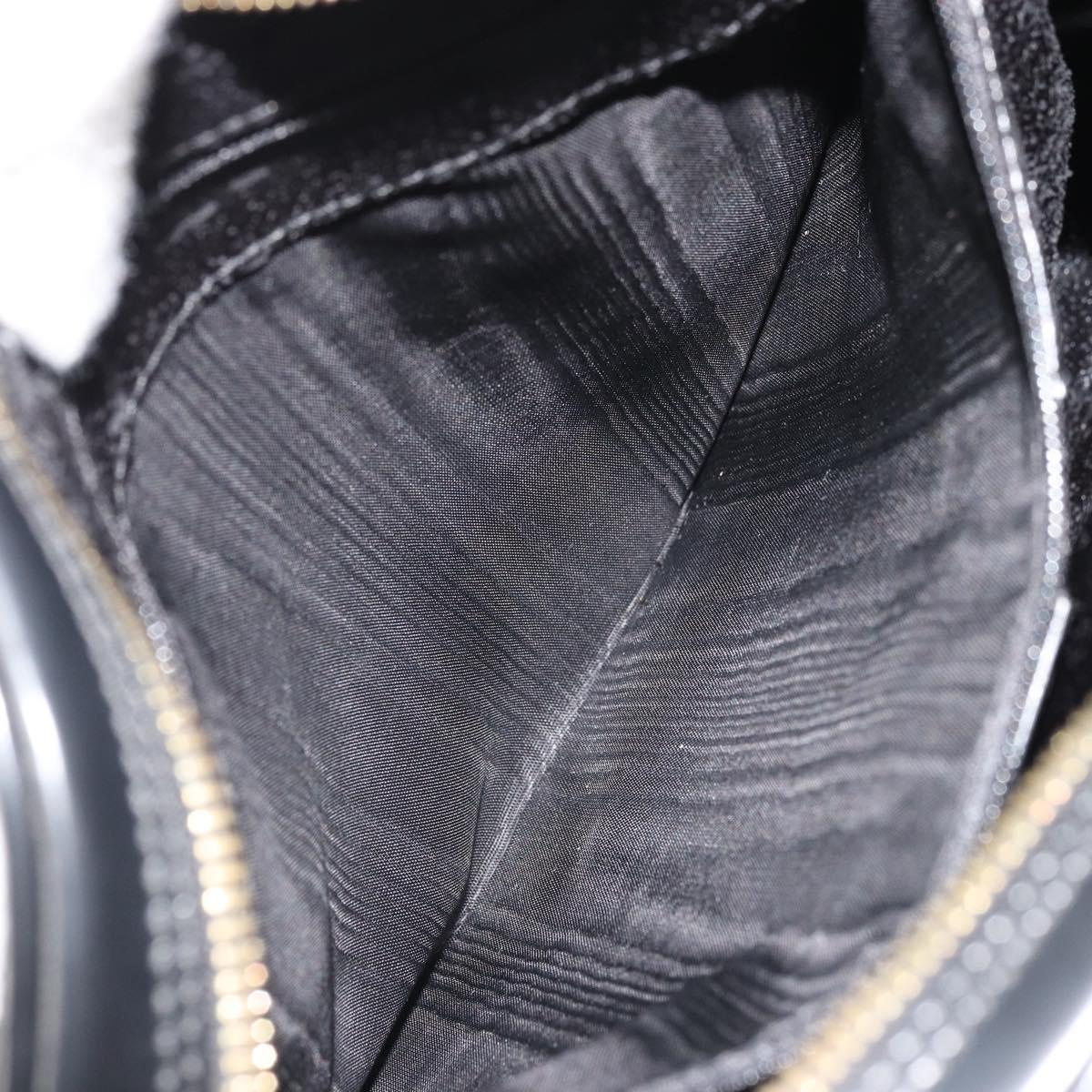 GUCCI Tote Bag Patent leather Black Gold Auth bs34437
