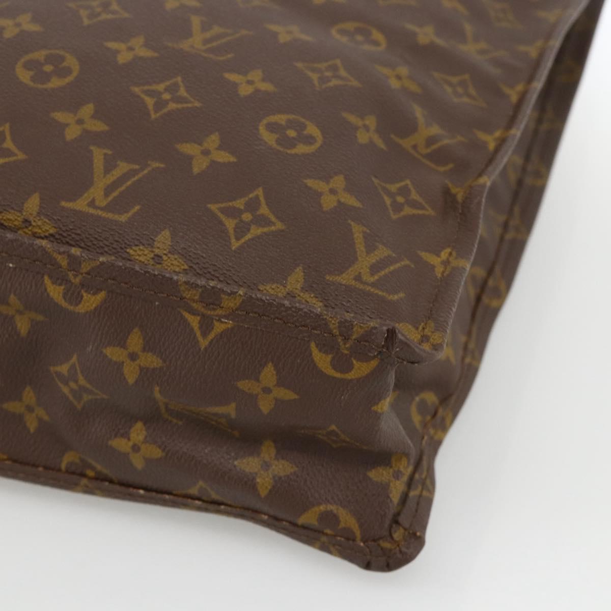 LOUIS VUITTON Monogram Sac Plat Hand Bag M51140 LV Auth bs34440