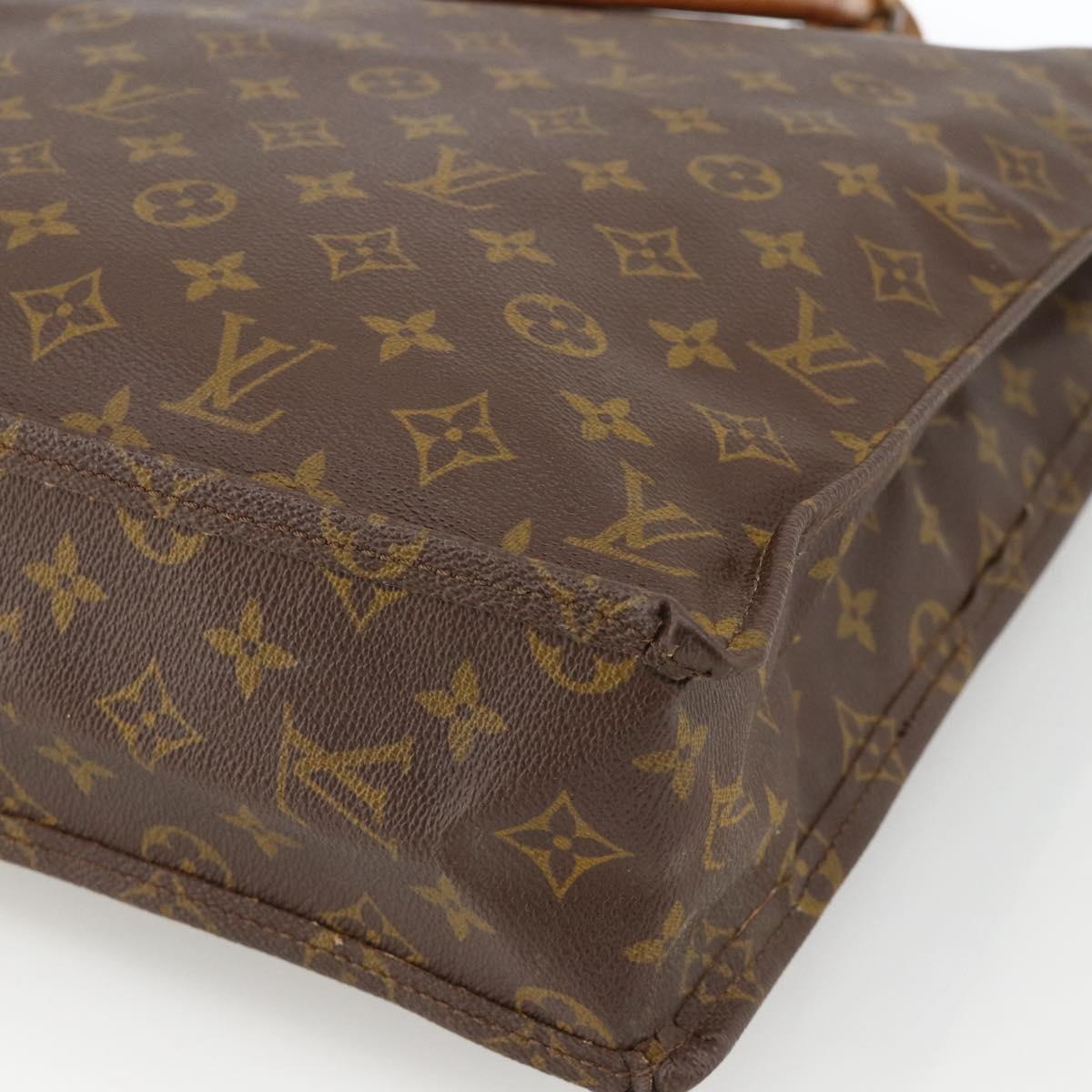LOUIS VUITTON Monogram Sac Plat Hand Bag M51140 LV Auth bs34440