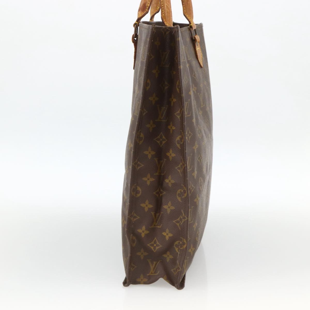 LOUIS VUITTON Monogram Sac Plat Hand Bag M51140 LV Auth bs34440
