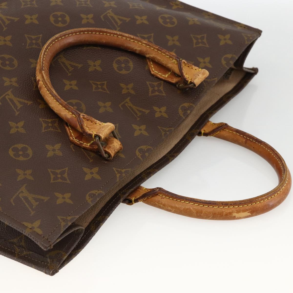 LOUIS VUITTON Monogram Sac Plat Hand Bag M51140 LV Auth bs34440